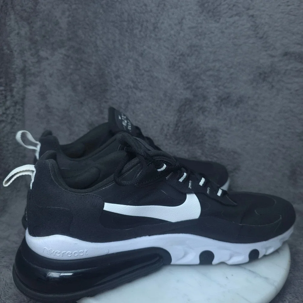 Nike Air Max 270 React Sneakers Mens Black White CI3866-004